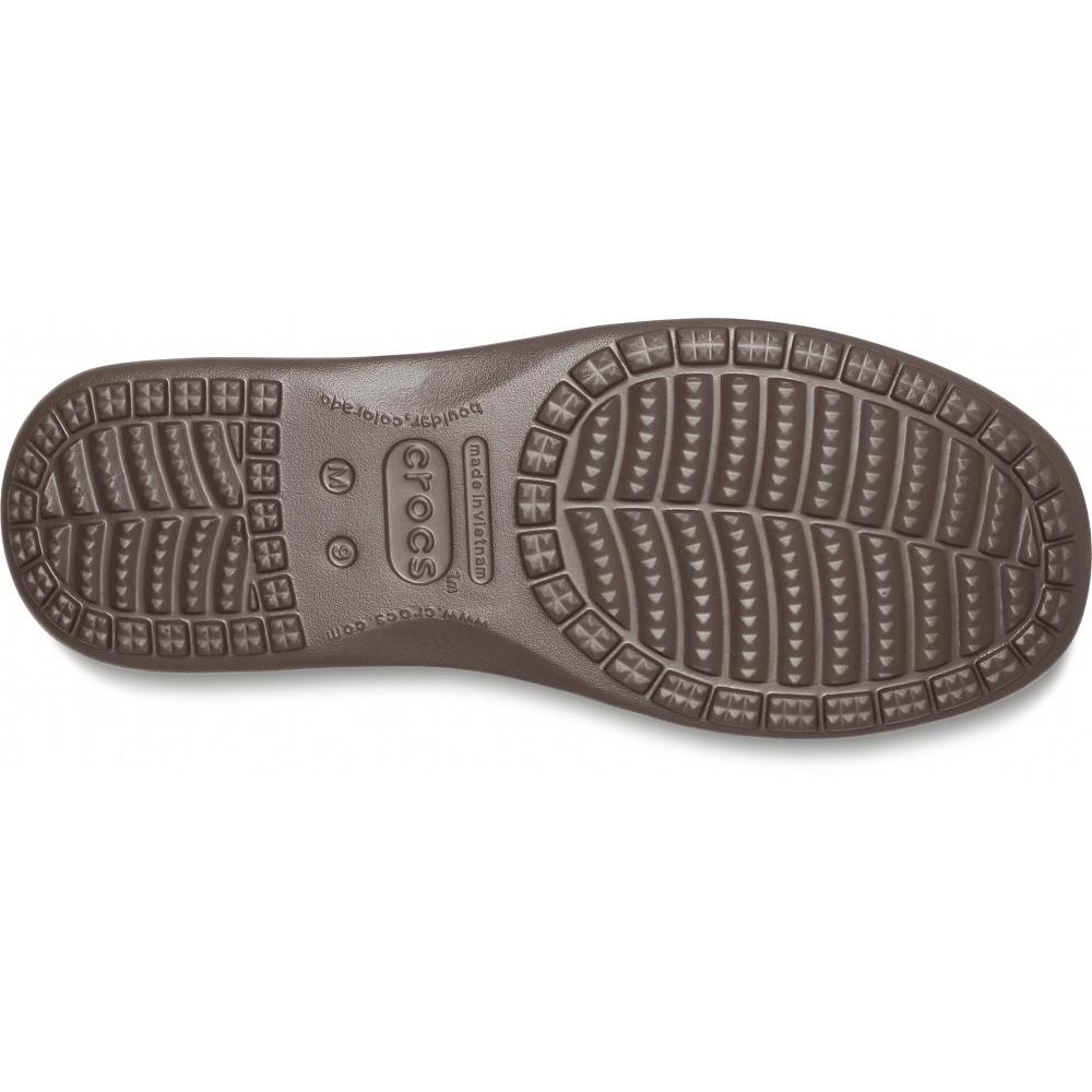Chaussures Crocs Santa Cruz Slip-On Homme Cafe | France 0653EBCX